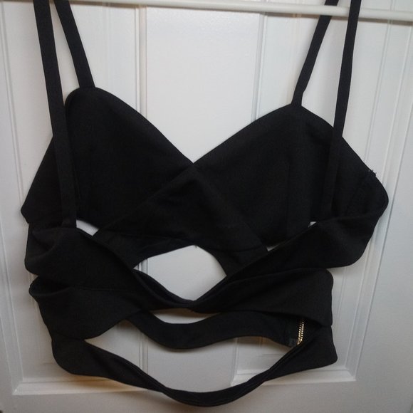 Choices Black Cut Out Cropped Vest l SZ L (4) NWOT - Picture 5 of 8